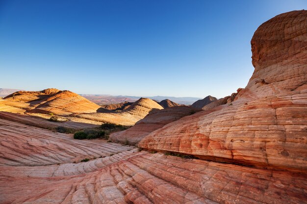 Formations de grès dans l'Utah, USA. Appartements Yant