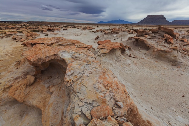 Formations de grès dans l'Utah, USA. Beaux paysages insolites.