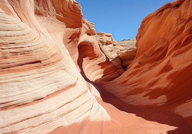 Les formations de grès ondulé paysage naturel Canyon dans les déserts