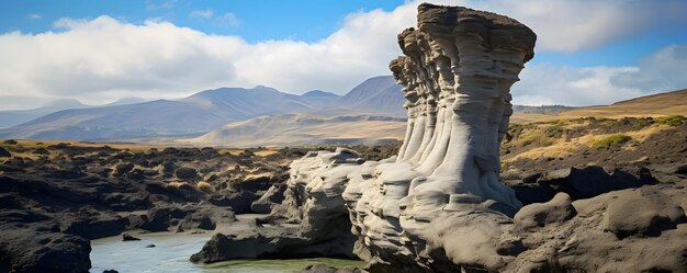 Formations rocheuses sur l'île de Lanzarote Canaries Espagne