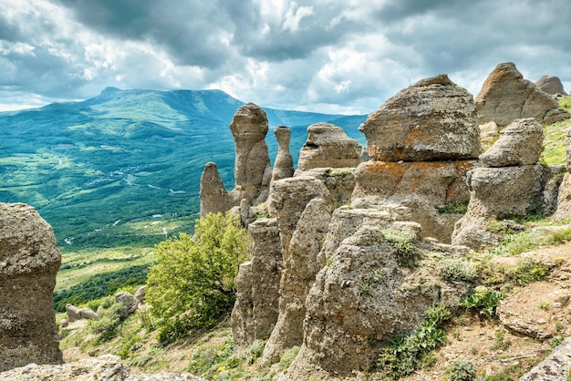 Formations rocheuses de la montagne Demerdji Crimée