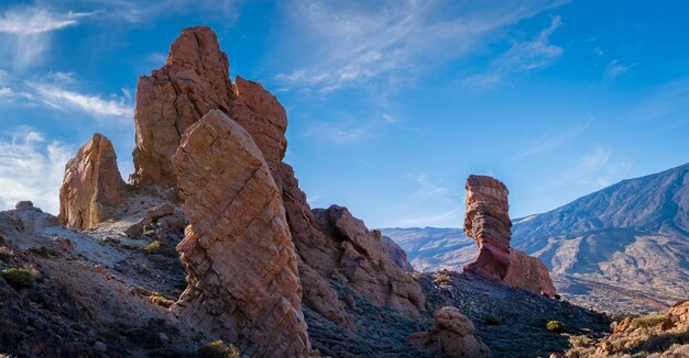 Photo formations rocheuses sur le paysage contre le ciel