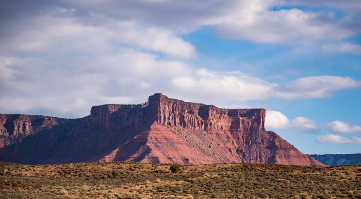 Photo formations rocheuses sur le paysage contre le ciel