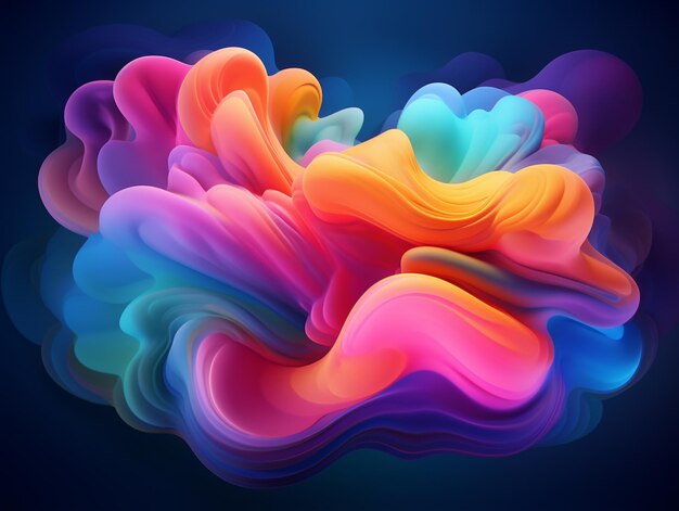 forme abstraite colorée