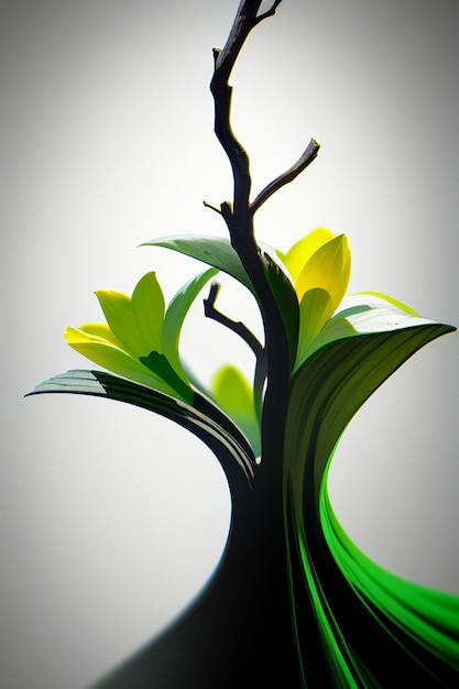 Forme abstraite design fleurs branches vignes papier peint fond éléments d'illustration