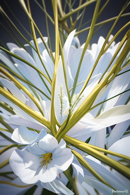 Photo forme abstraite design fleurs branches vignes papier peint fond éléments d'illustration