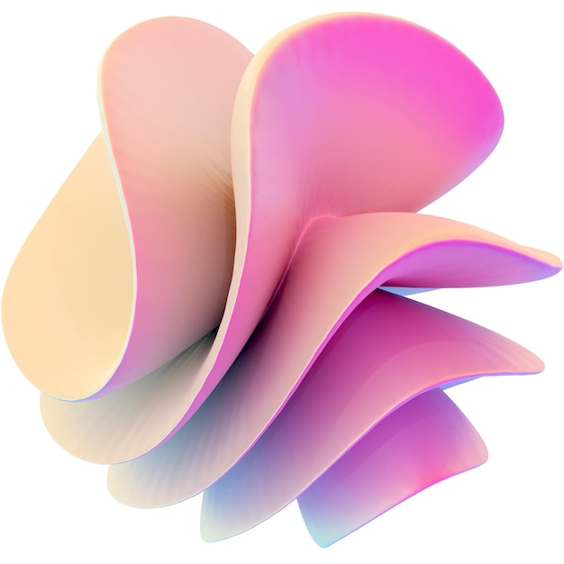 Forme abstraite de la perle rose Y2K