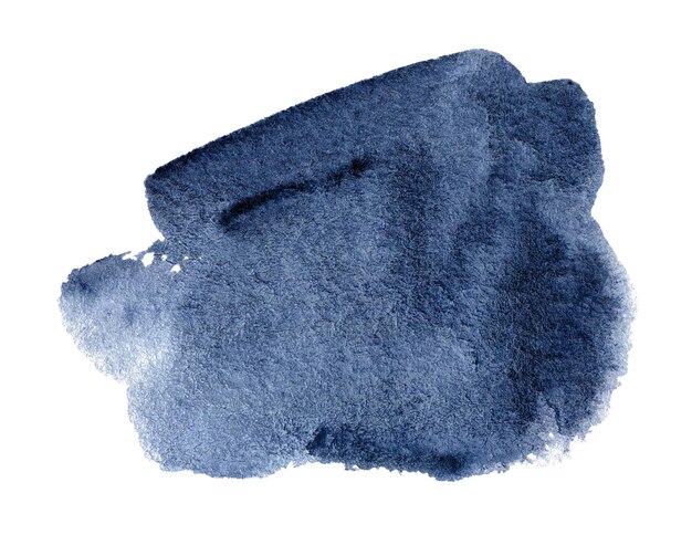 Photo forme aquarelle bleu foncé isolé sur fond blanc