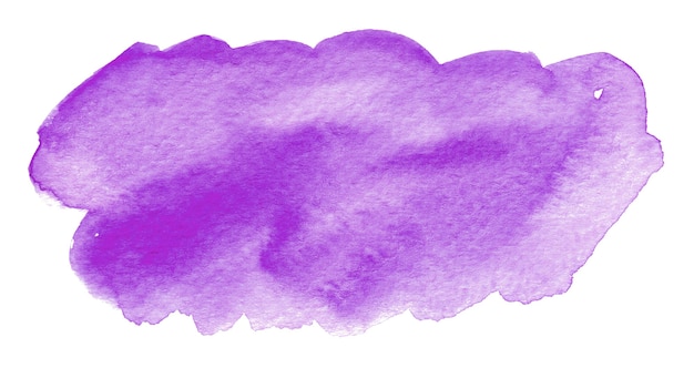 Forme aquarelle violet isolé sur blanc