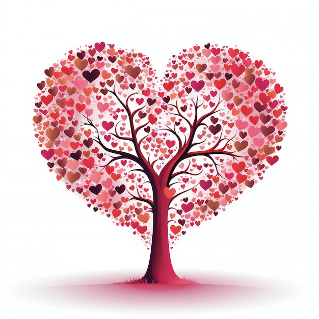 en forme d'arbre d'amour