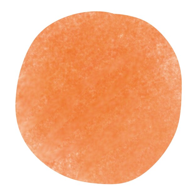 Photo forme de cercle orange sur fond blanc par peinture couleur craie