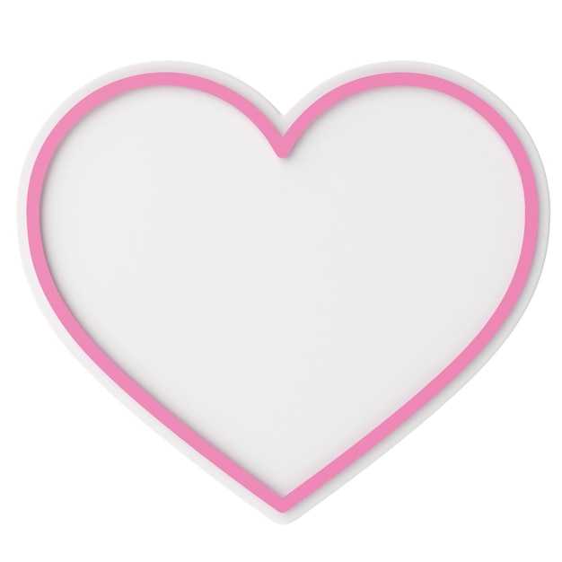 Photo forme de coeur valentine décoration 3d illustration