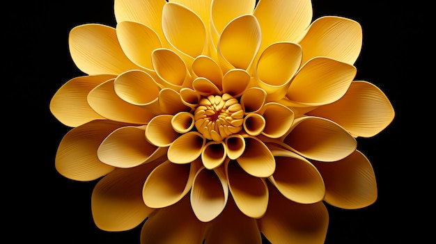 Forme de fleur jaune