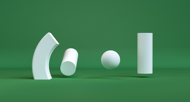 Forme géométrique Abstrait minimaliste, rendu 3D.