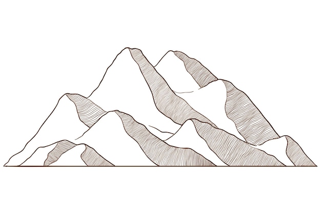 Forme de montagne pour le logo transparent png