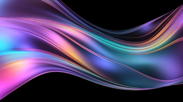 Une forme d'onde abstraite vibrante avec un mouvement fluide et des gradients colorés