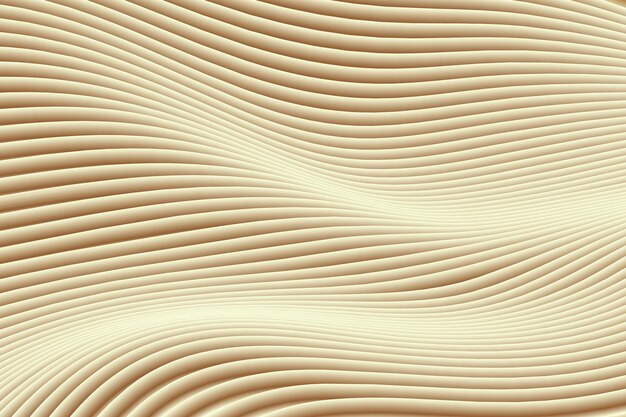 Photo forme d'onde de rendu 3d qui coule des lignes abstraites d'or texturé texture de fond