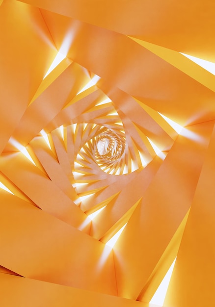 Photo forme de spirale graphique jaune et orange pour le fond