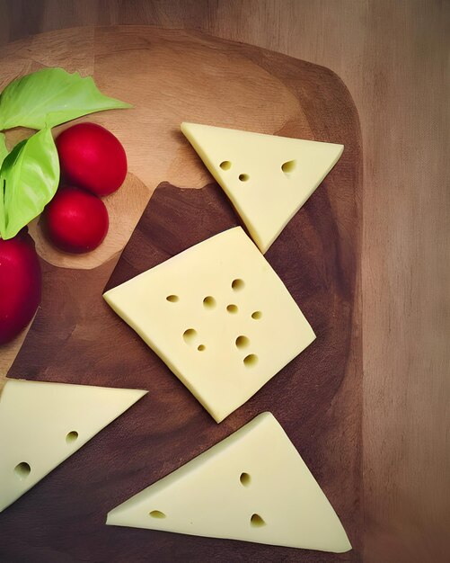 Forme de triangle de fromage suisse