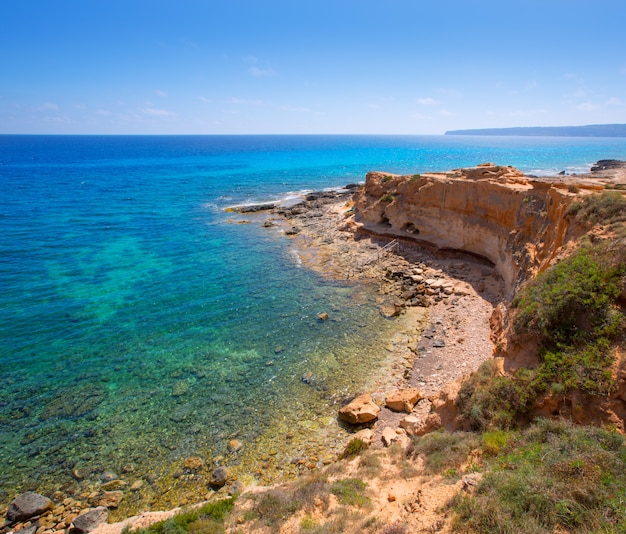 Formentera Cala en Baster à Baléares, Espagne