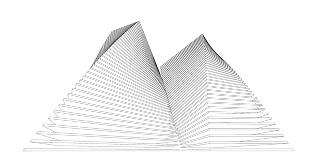 Formes abstraites architecturales Arc d'architecture abstraite illustration 3d