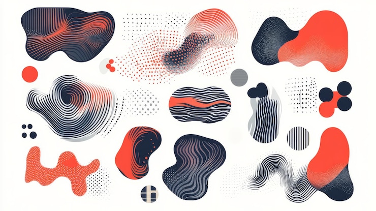 Photo formes abstraites dans le fond vectoriel de style à la mode et diverses collections isolées design moderne créatif avec un élément de collage de papier découpé ar 169 v 61 job id 006bd0fc83a843f1a751e0d9a5322501