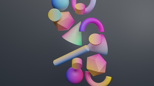Photo formes abstraites dégradé géométrique