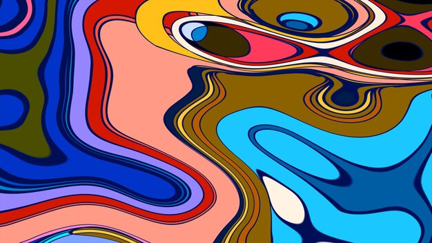 Des formes fluides dynamiques avec des couleurs vives Art abstrait Arrière-plan