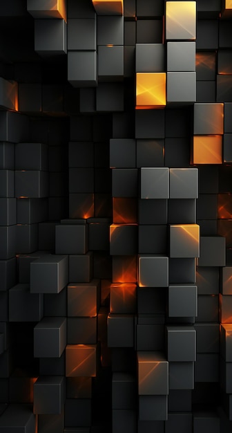 Photo formes géométriques abstraites de couleur noir et orange