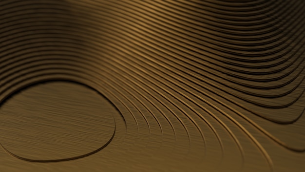 Formes géométriques de matériau doré de forme complexe