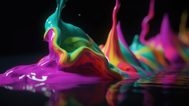 Formes liquides colorées