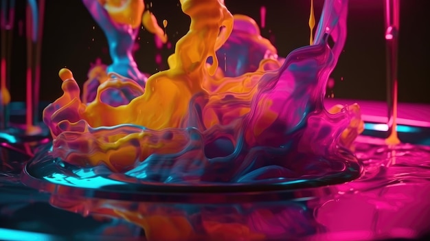 Formes liquides colorées