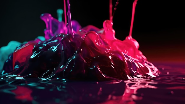 Formes liquides colorées