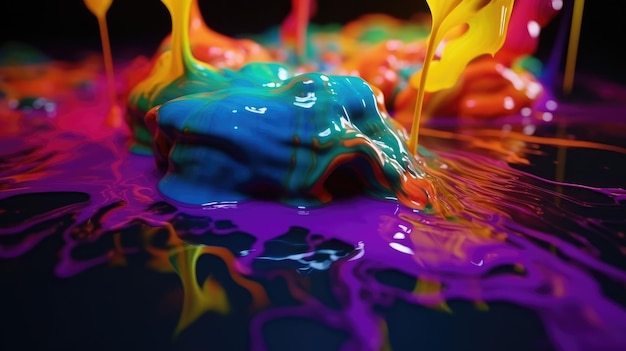 Formes liquides colorées