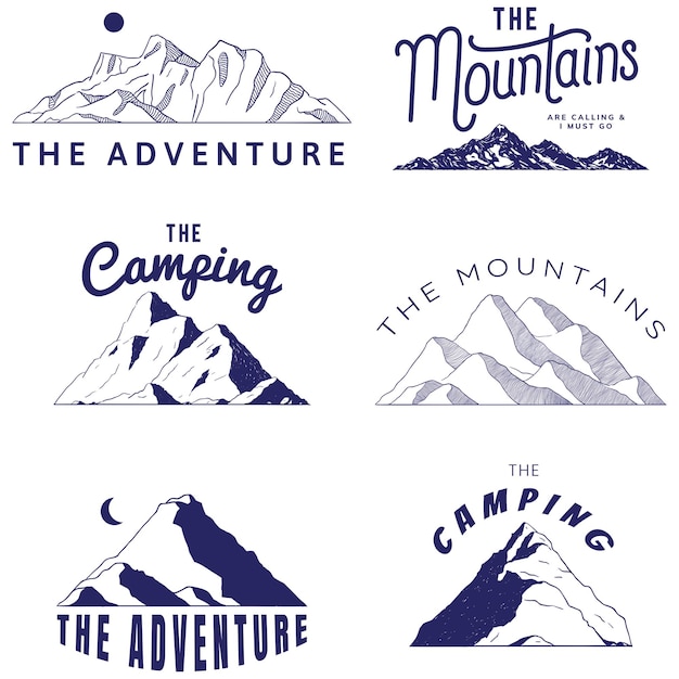 Des formes de montagne pour le logo transparent png
