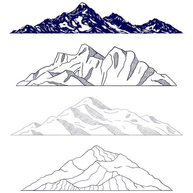 Des formes de montagne pour le logo transparent png