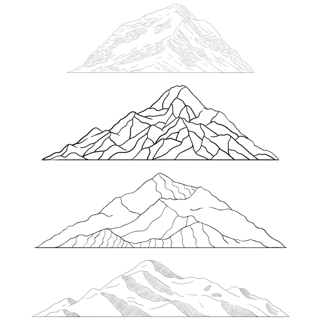 Des formes de montagne pour le logo transparent png