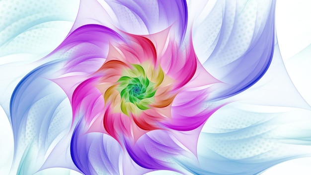 Formes et motifs fractals abstraits Formes naturelles fluides dynamiques Fleurs et spirales