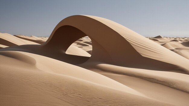 Des formes surréalistes de dunes de sable.