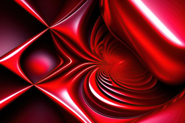 Formes de verre rouge chaotique abstraite Fond fractal géométrique fantaisie Fond d'écran festif