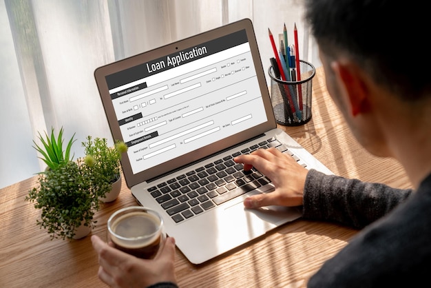 Formulaire de demande de prêt en ligne pour la collecte d'informations numériques à la mode
