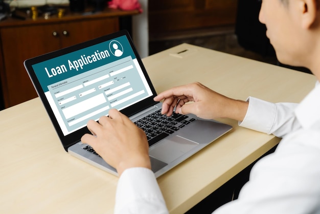 Formulaire de demande de prêt en ligne pour la collecte d'informations numériques à la mode