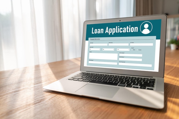 Formulaire de demande de prêt en ligne pour la collecte d'informations numériques à la mode