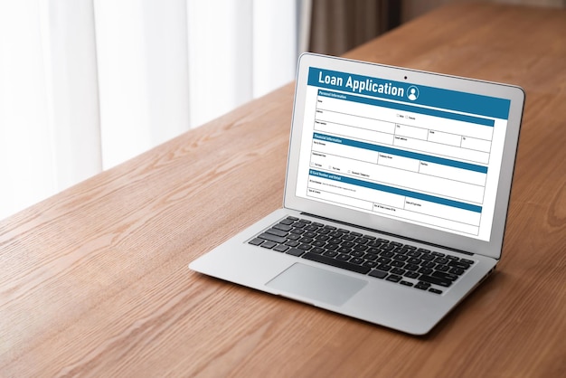 Formulaire de demande de prêt en ligne pour la collecte d'informations numériques à la mode