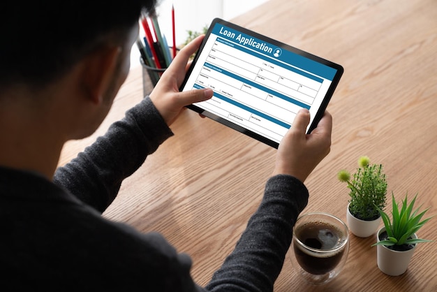 Formulaire de demande de prêt en ligne pour la collecte d'informations numériques à la mode