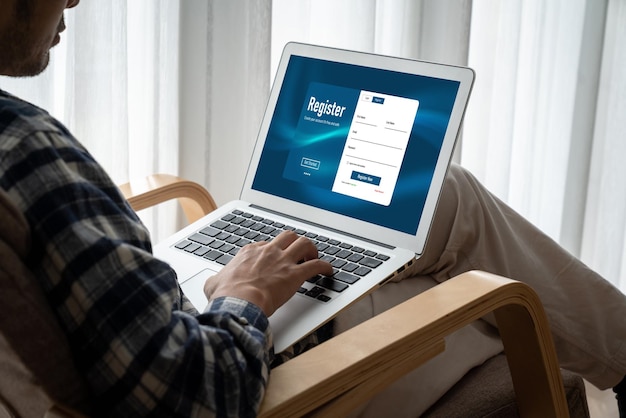 Formulaire d'inscription en ligne pour remplir un formulaire moderne