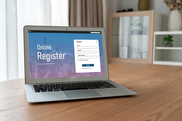 Formulaire d'inscription en ligne pour le remplissage de formulaires à la mode