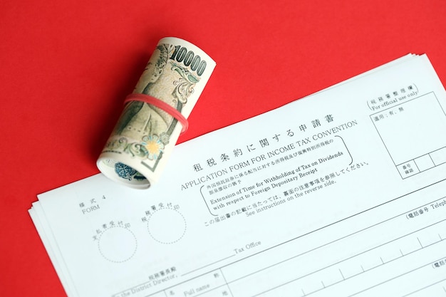 Photo formule fiscale japonaise prolongation du délai de retenue à la source de l'impôt sur les dividendes à l'égard des sociétés étrangères