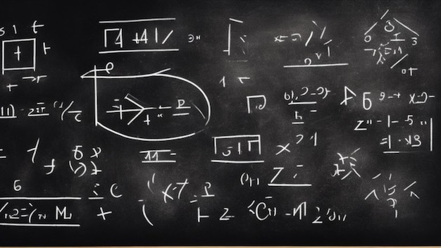 Des formules scientifiques sur le tableau noir