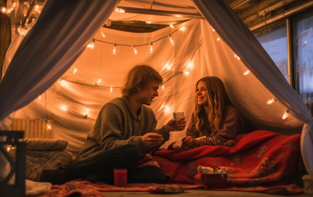 Le fort intime de la couverture de la Saint-Valentin.